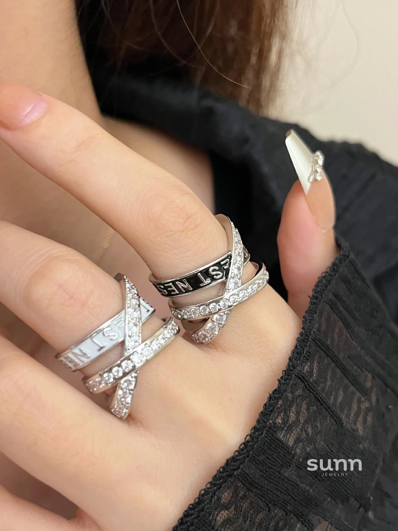 Dominique Enamel Layered Ring