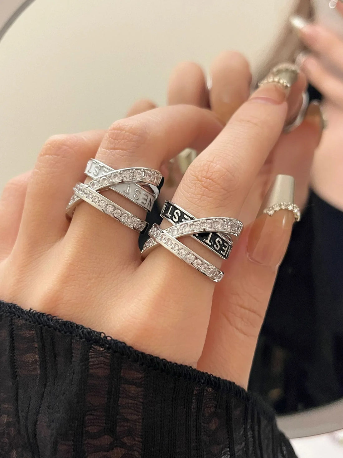 Dominique Enamel Layered Ring