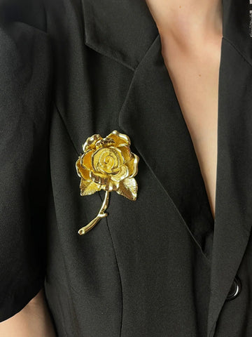Dora Golden Rose Brooch