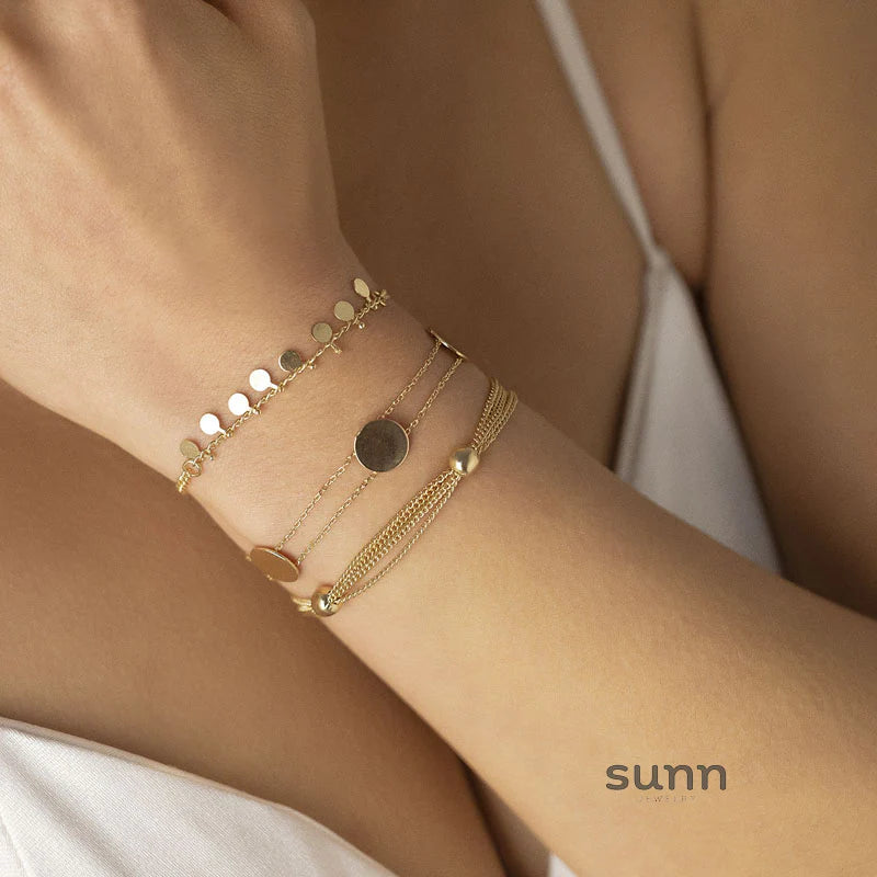 Dora Layered Sequin Bracelet Set