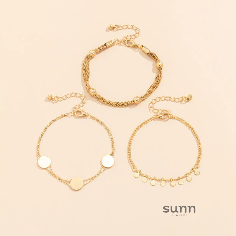 Dora Layered Sequin Bracelet Set