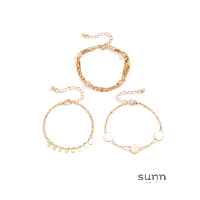 Dora Layered Sequin Bracelet Set