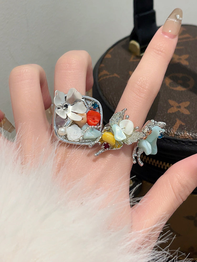 Draya Colorful Beaded Open Ring [HY2JPKX9]