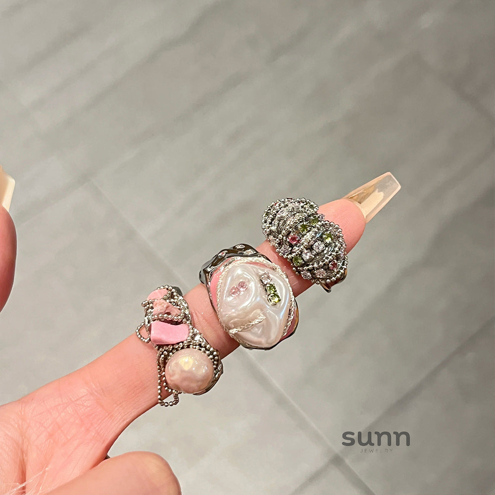 Dua Bright Silver Gemstone Ring [WTPLTYJO]