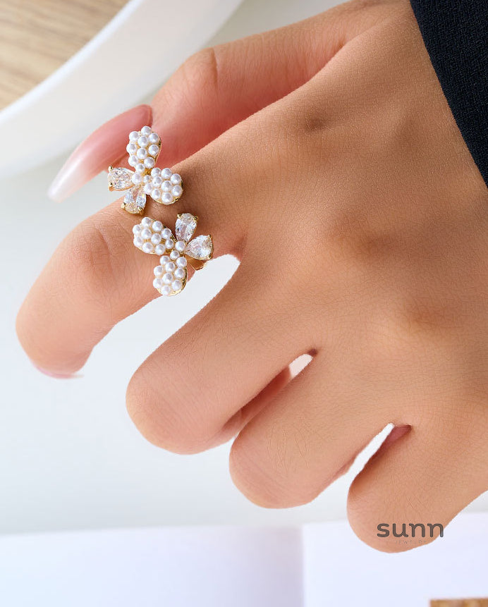 Dua Butterfly Pearl Ring [B1MQ71H4]