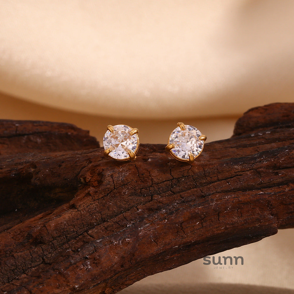 Dua Zircon Paperclip Jewelry Set [1606JT0C]