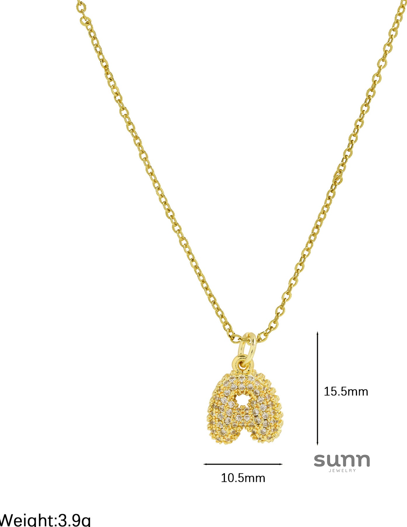 Dyana Balloon Letter Necklace [N65SENYQ]