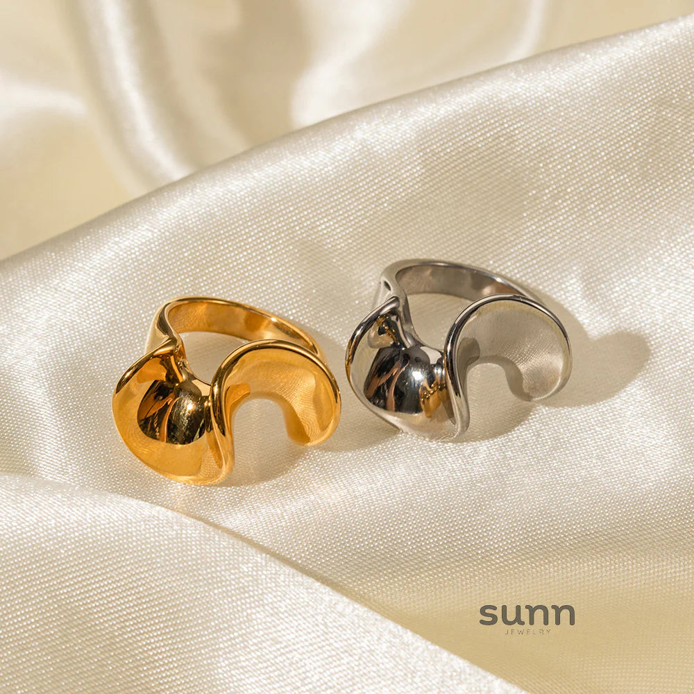Dyani Gold Ruffle Ring
