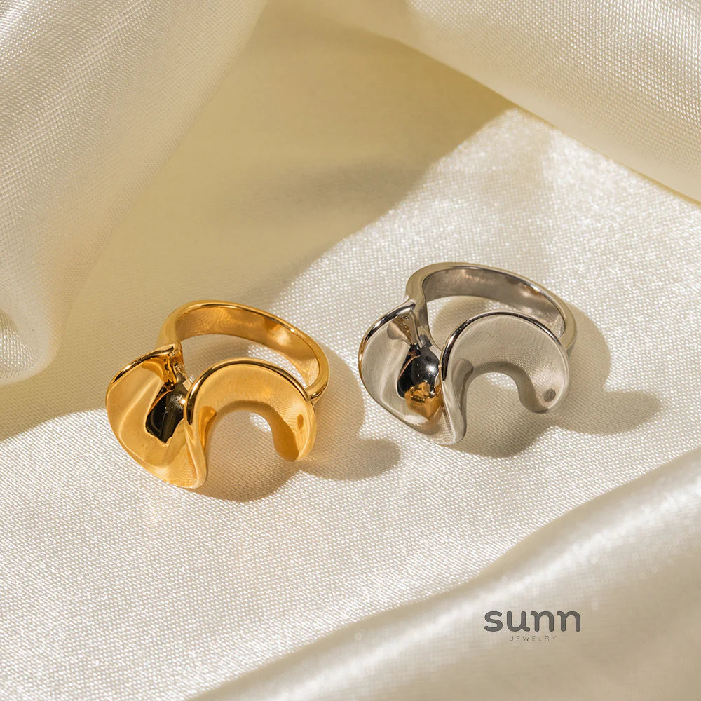 Dyani Gold Ruffle Ring