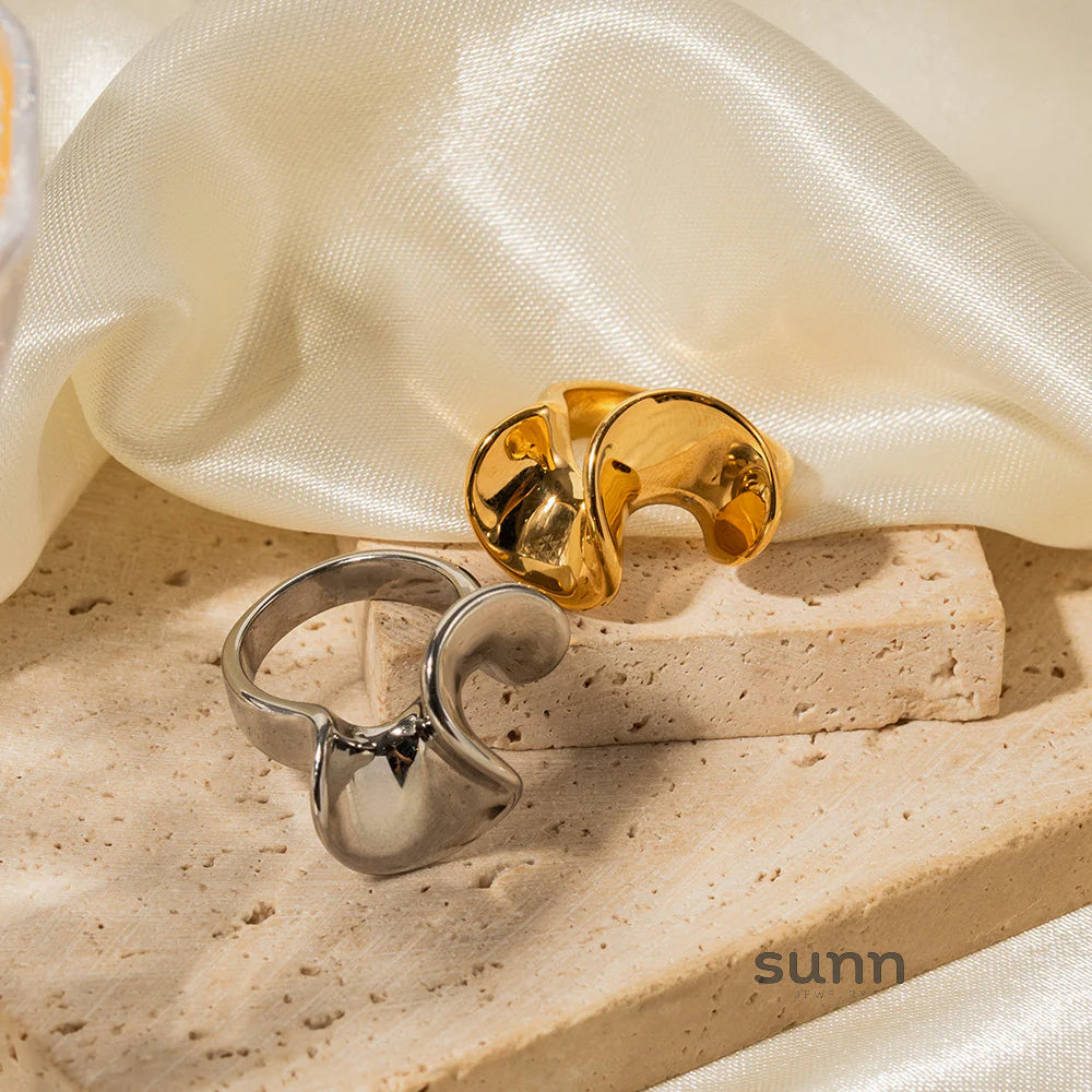 Dyani Gold Ruffle Ring