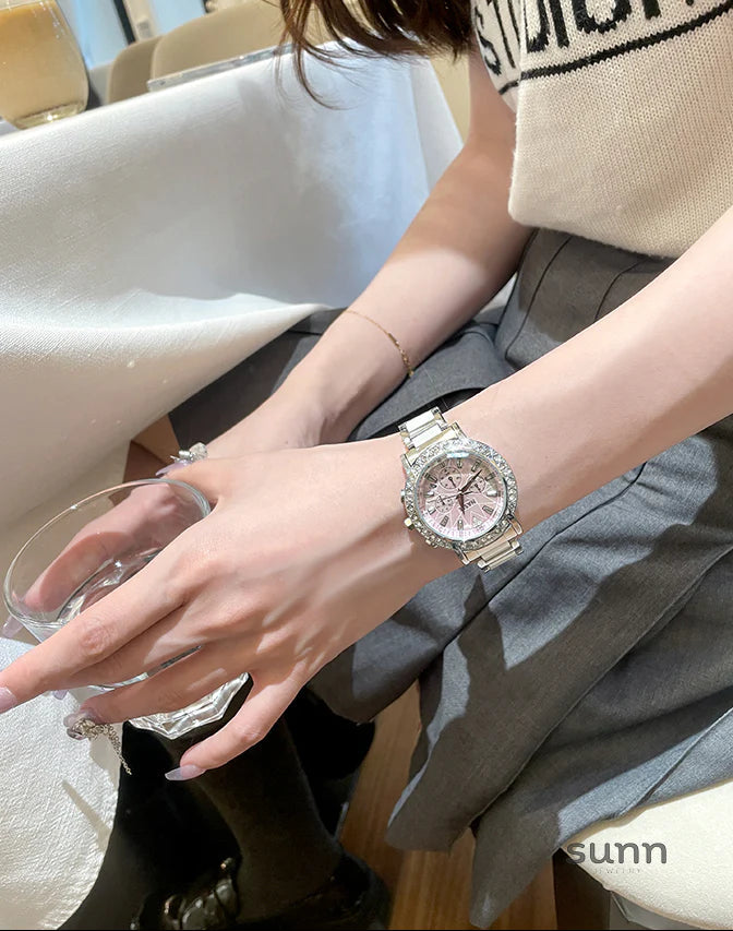 Eastyn Ceramic Rhinestone Watch