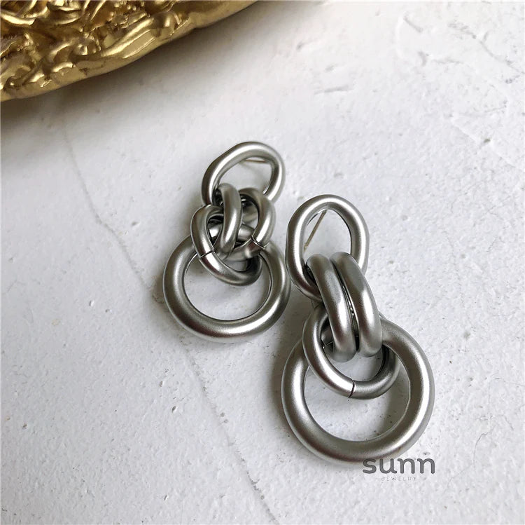 Ebony Matte Hoop Earrings
