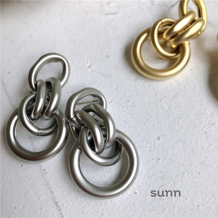 Ebony Matte Hoop Earrings