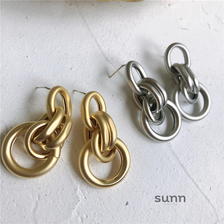 Ebony Matte Hoop Earrings