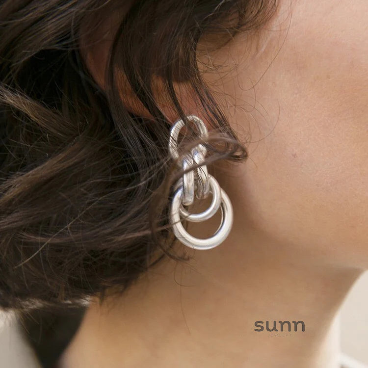 Ebony Matte Hoop Earrings