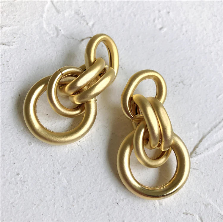 Ebony Matte Hoop Earrings