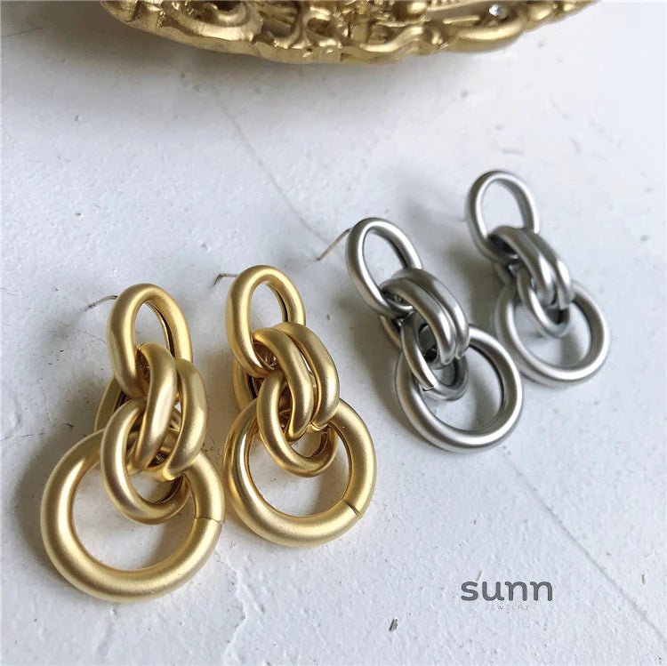 Ebony Matte Hoop Earrings