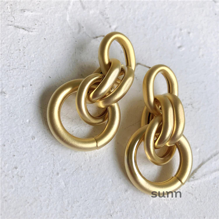 Ebony Matte Hoop Earrings