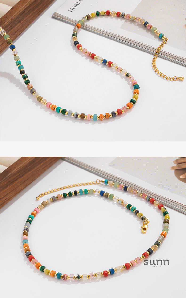 Ebony Vibrant Beaded Choker [CG5JYH14]