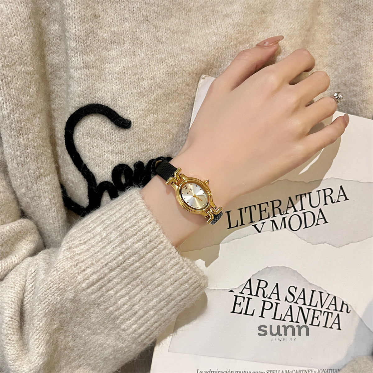 Edna Elegant Oval Watch [UKO0IU2J]