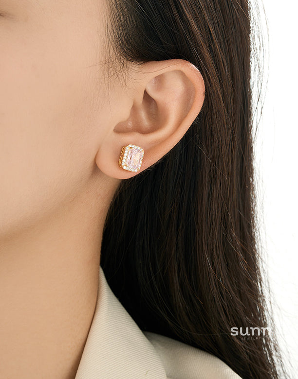 Eesha Geometric Zircon Earrings [SMXWBQHK]