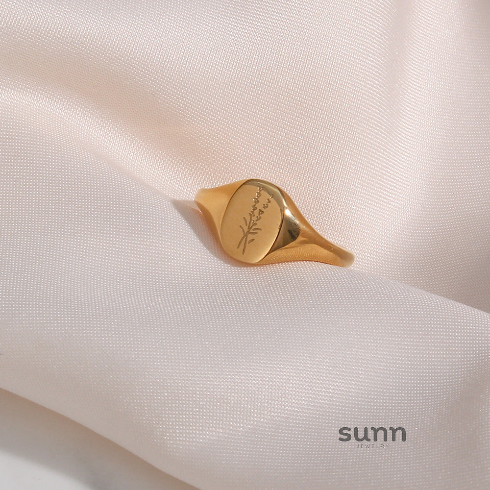 Egypt Botanical Carved Ring [Y7QC8HYZ]