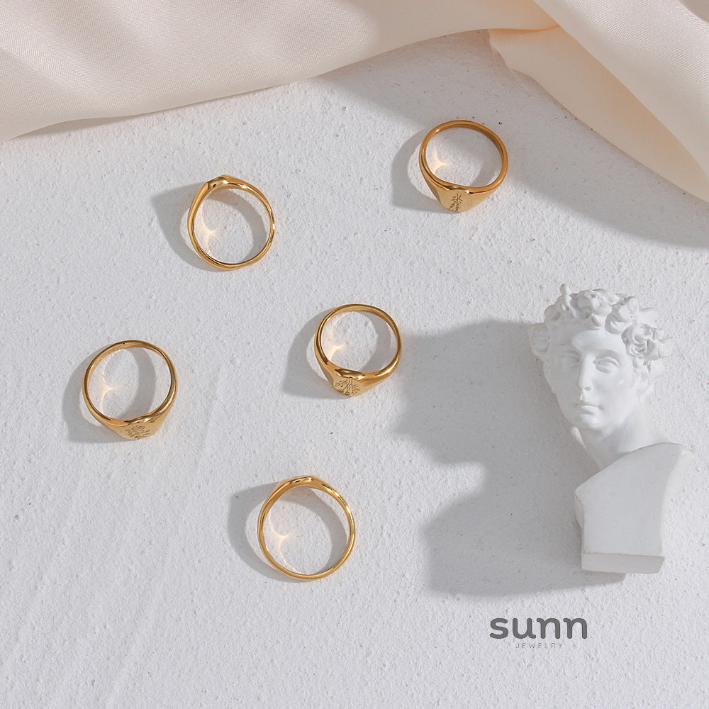 Egypt Botanical Carved Ring [Y0AOSJRY]