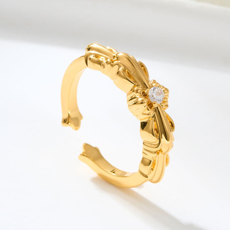 Eila Elegant Cross Flower Ring [JB4OX2Y5]