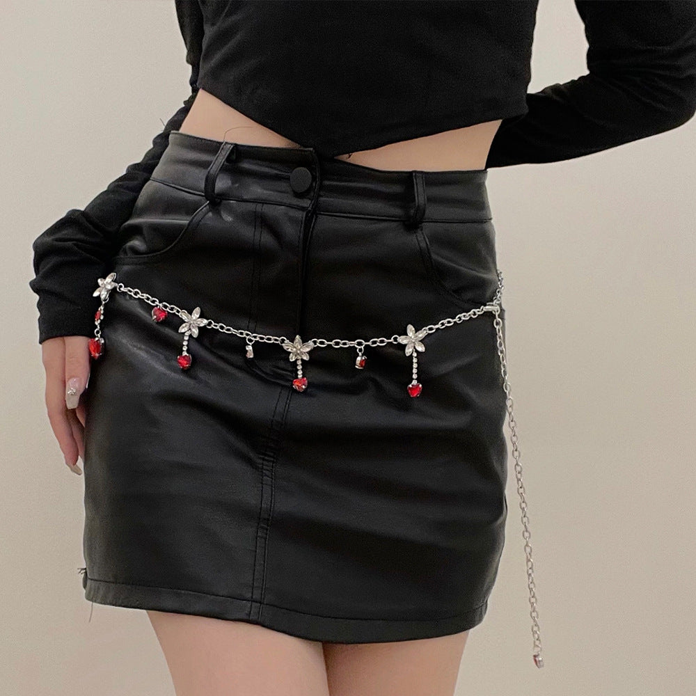 Eileen Diamond Heart Waist Chain [DMMFH46Q]