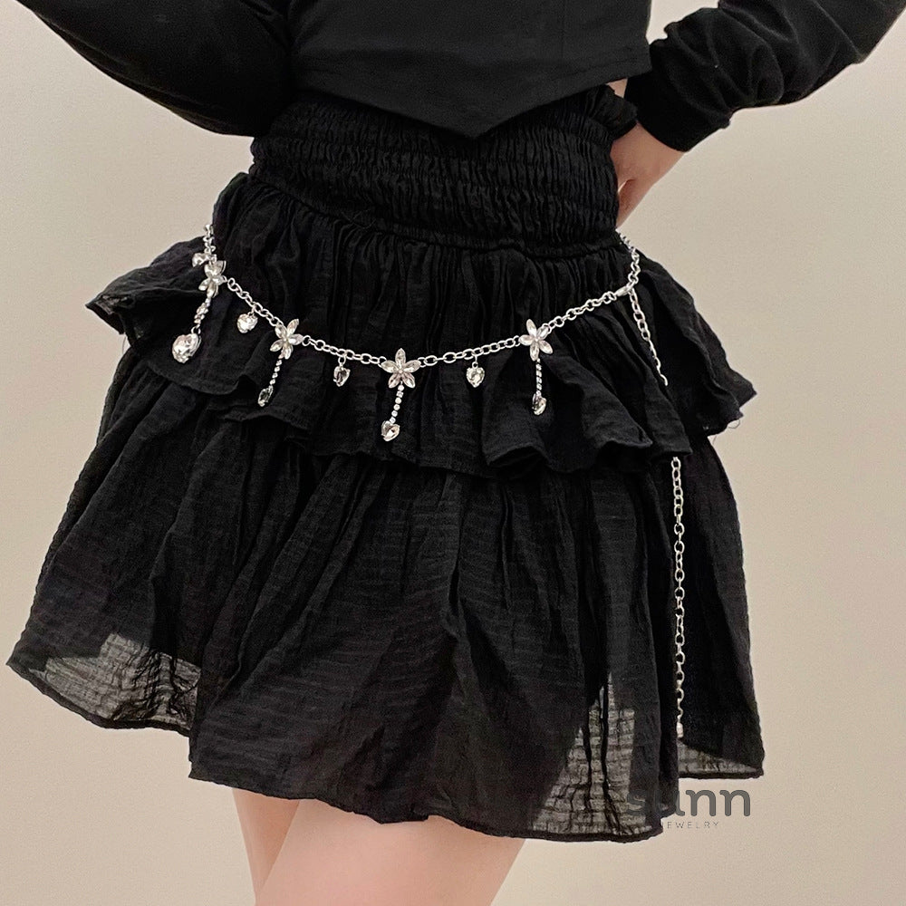 Eileen Diamond Heart Waist Chain [DMMFH46Q]