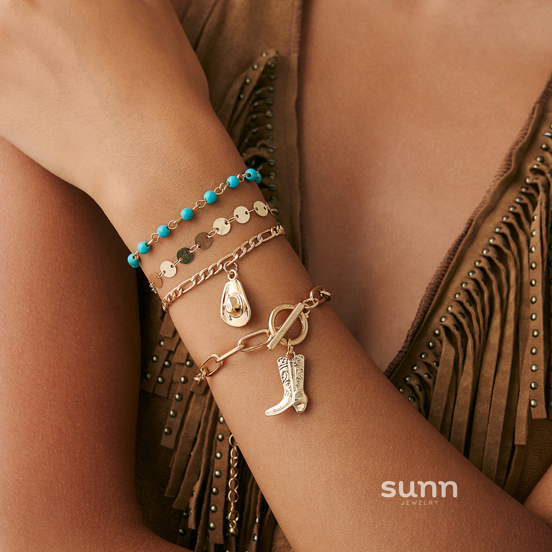 Eiza Turquoise Beaded Bracelet Set [AH2Z9D7T]