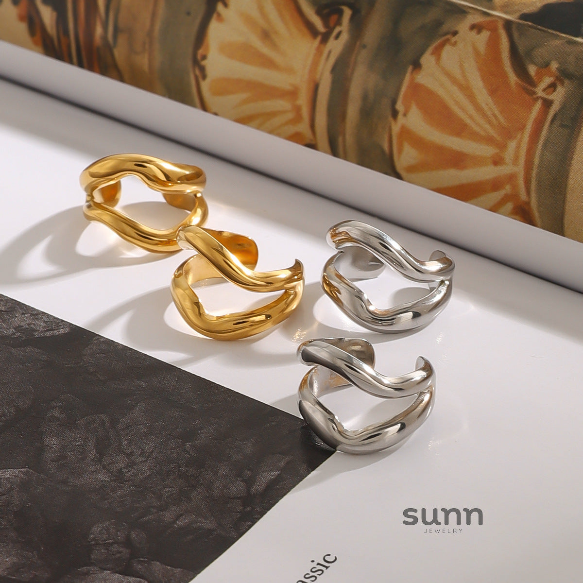 Elaina Geometric Ear Cuff [H2AK6A2V]