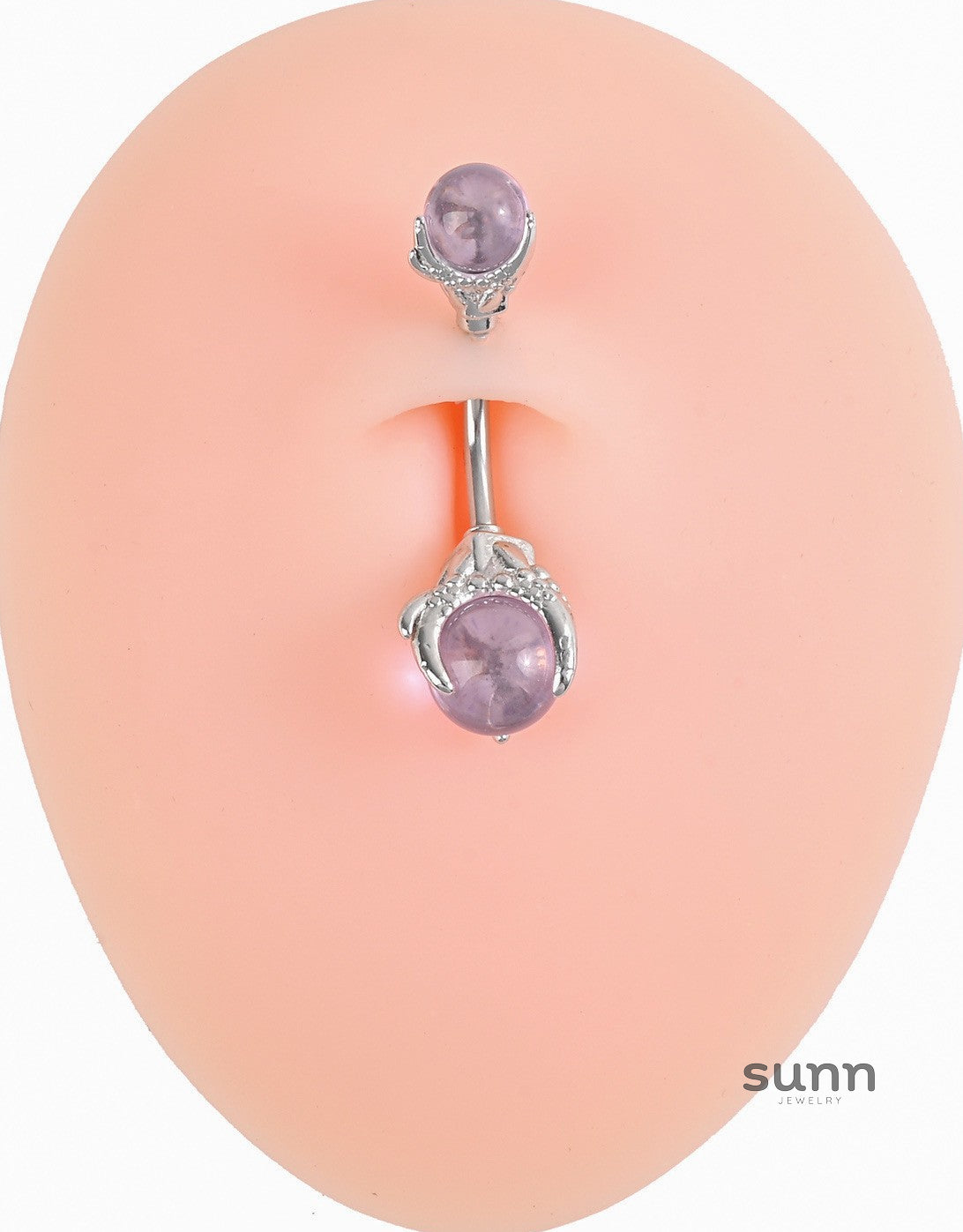 Elanie Amethyst Claw Navel Ring [O2VFWUOF]