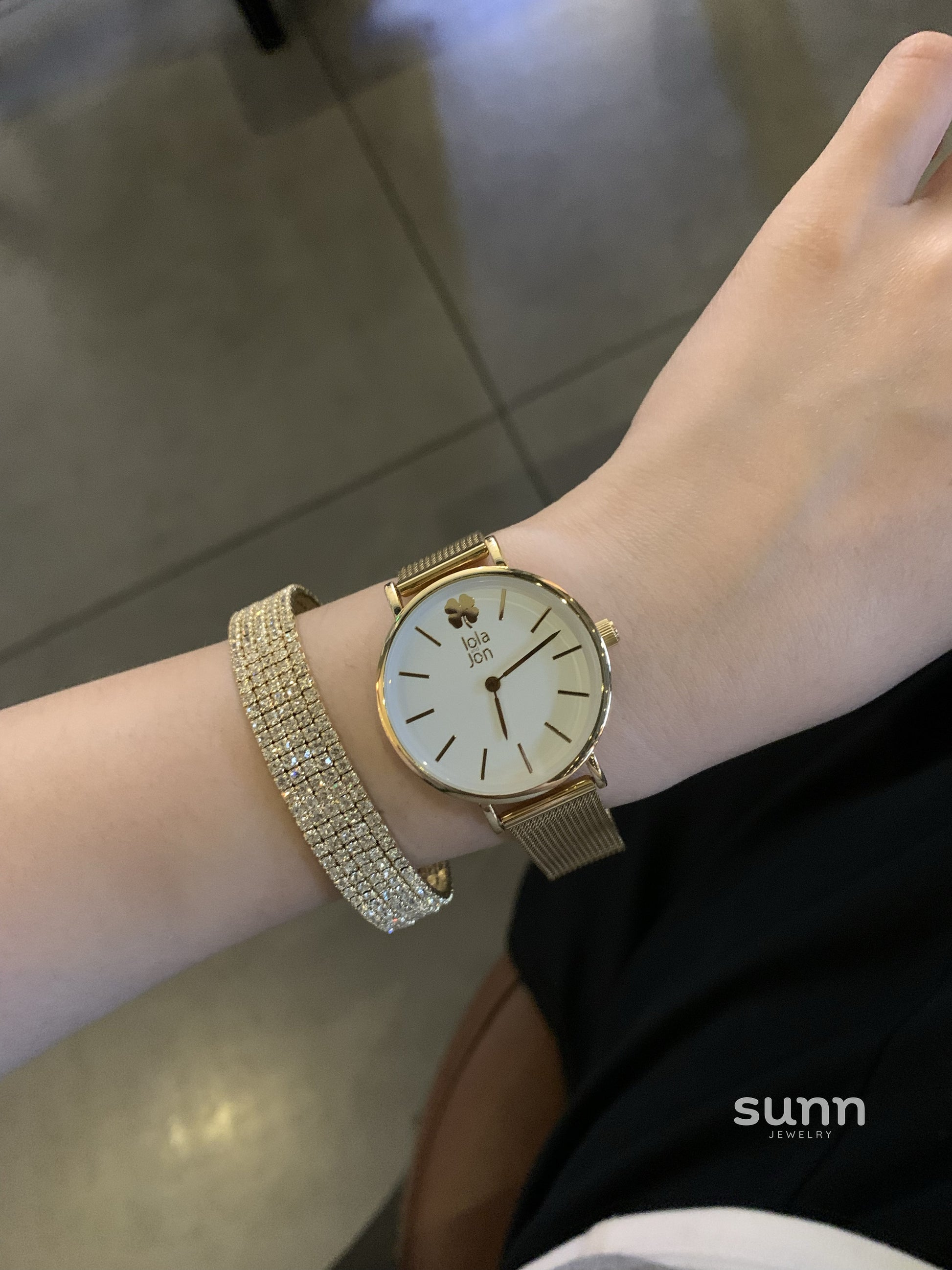 Elanie Luminous Mesh Watch [7I1113KM]
