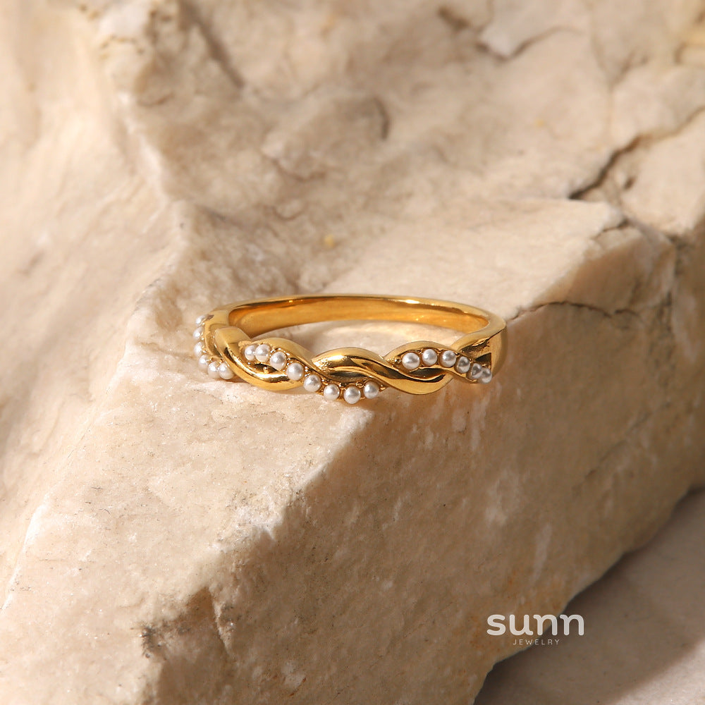 Elanor Twisted Pearl Ring [NVKLQJL0]