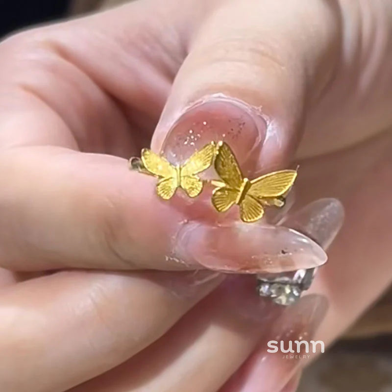 Elara Gilded Butterfly Ring