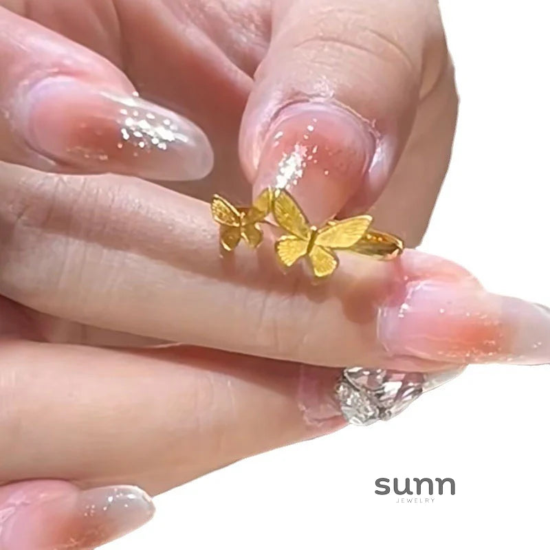 Elara Gilded Butterfly Ring