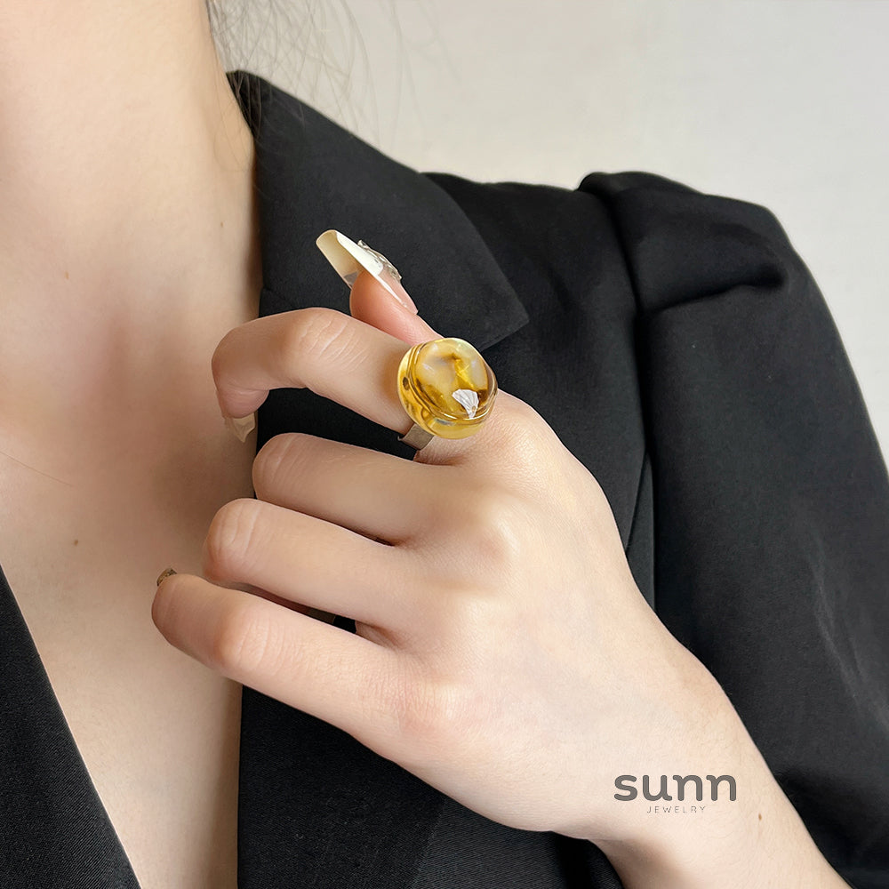 Elayna Sculptural Open Ring [JG0TLFTH]