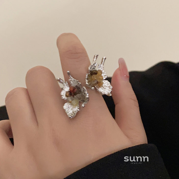 Eldana Sculpted Butterfly Ring [359U9PAJ]