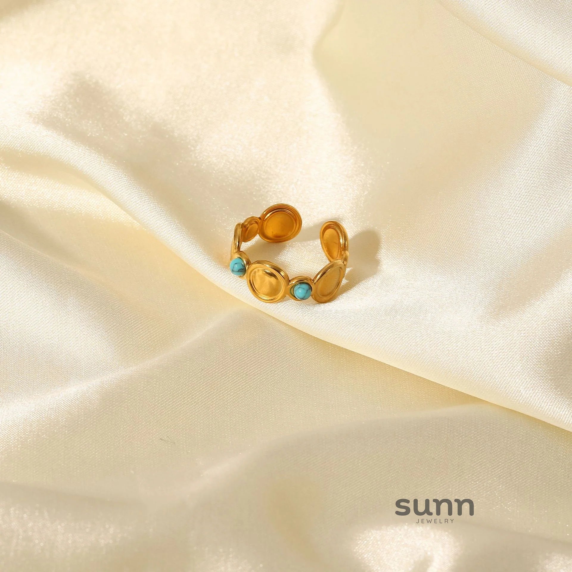 Eleana Turquoise Open Ring