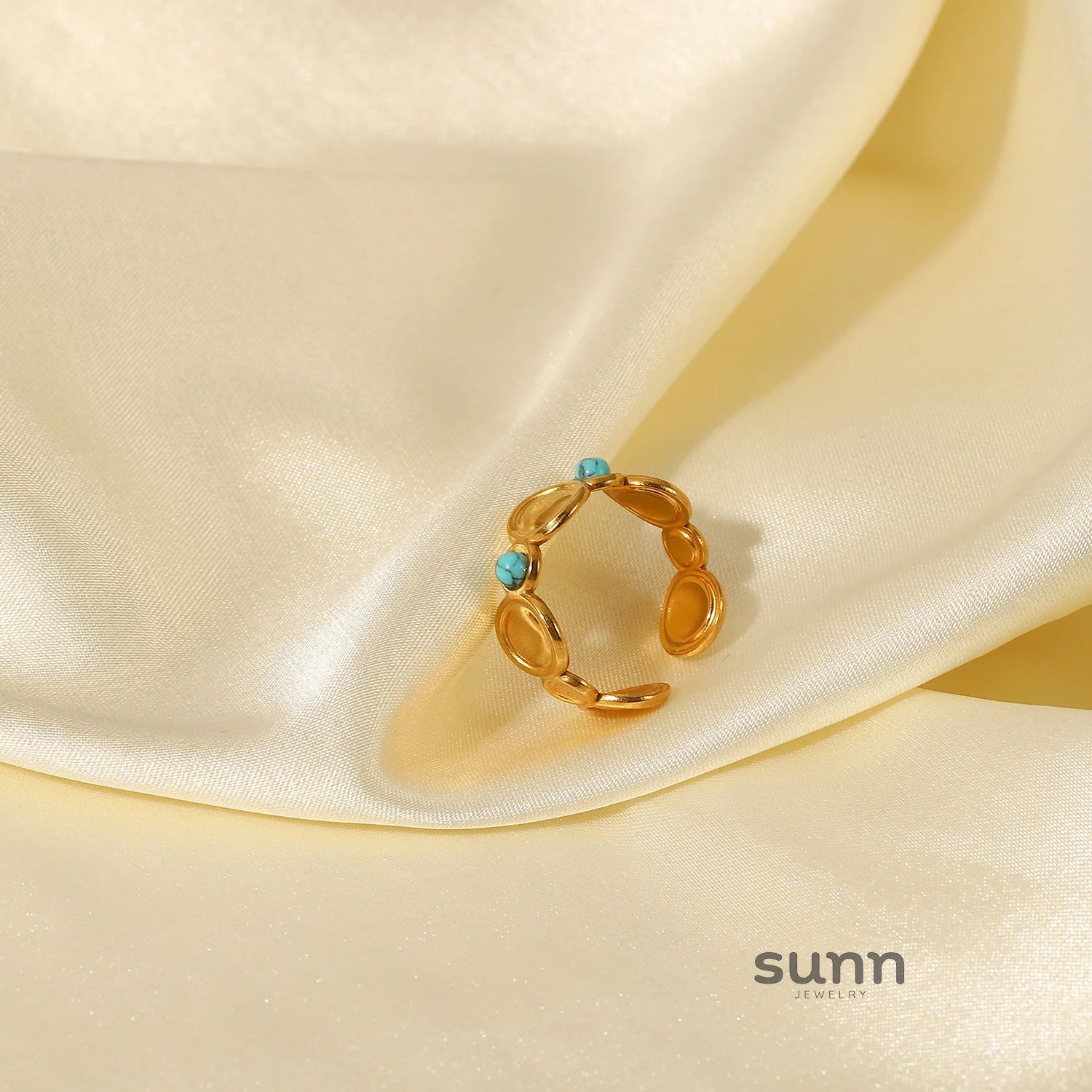 Eleana Turquoise Open Ring