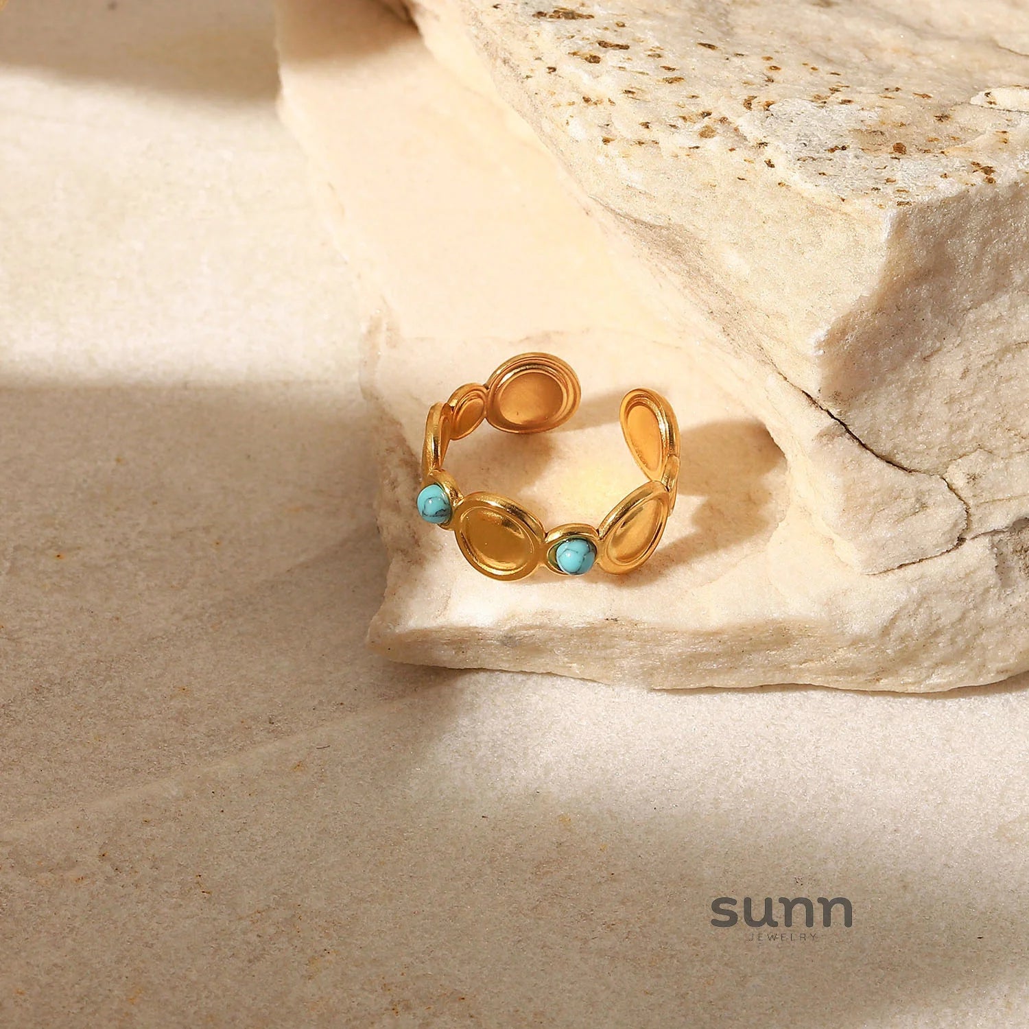 Eleana Turquoise Open Ring