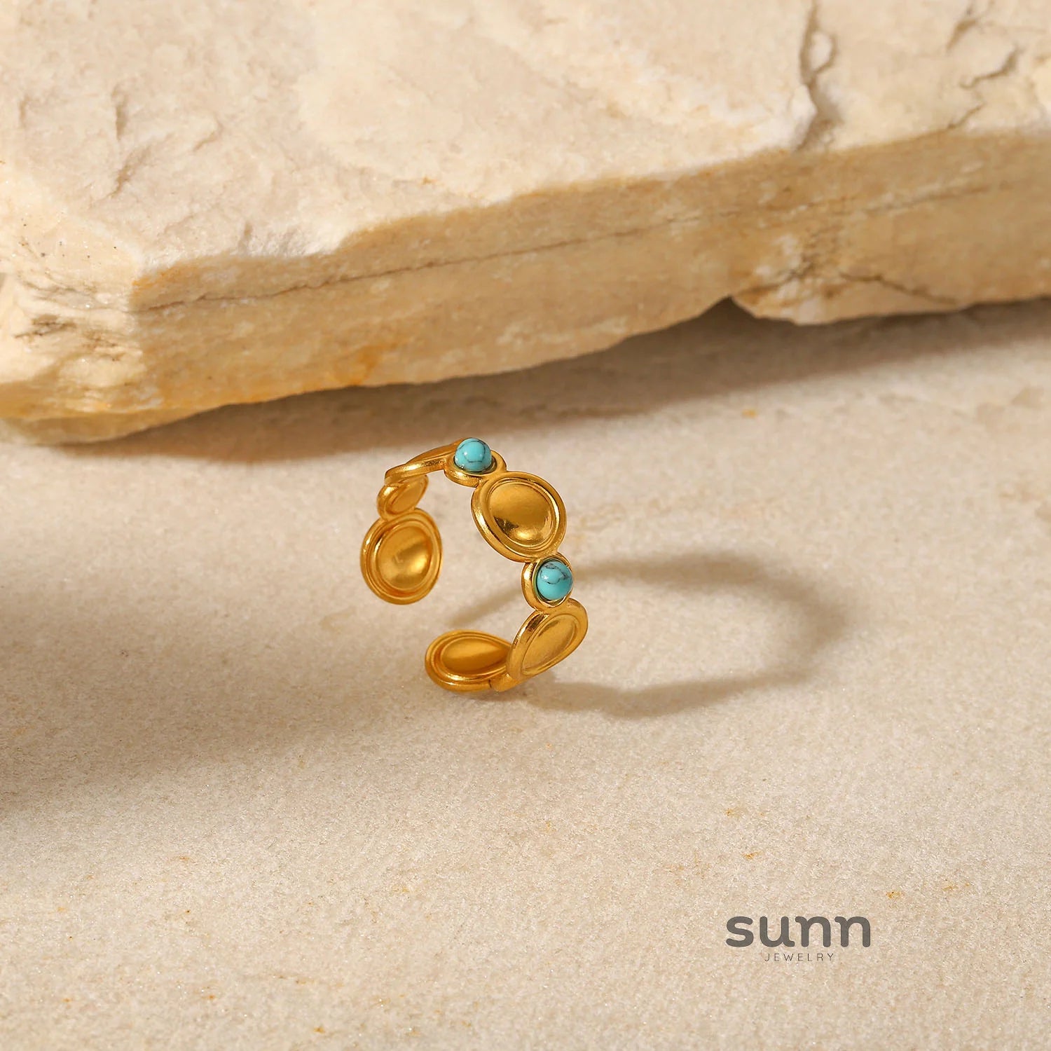 Eleana Turquoise Open Ring