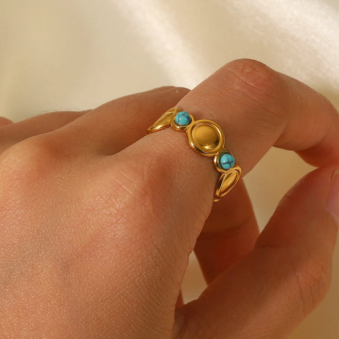 Eleana Turquoise Open Ring