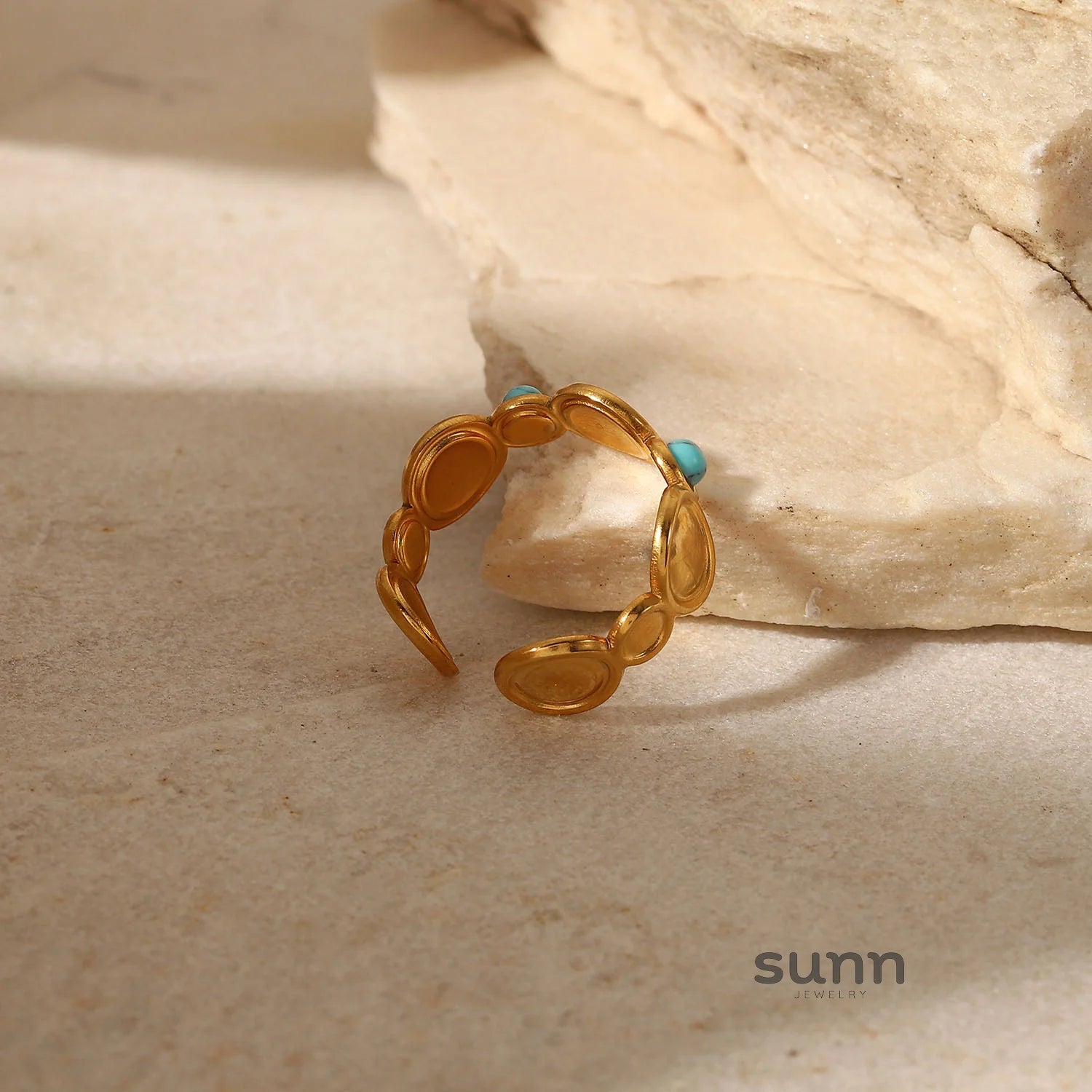 Eleana Turquoise Open Ring