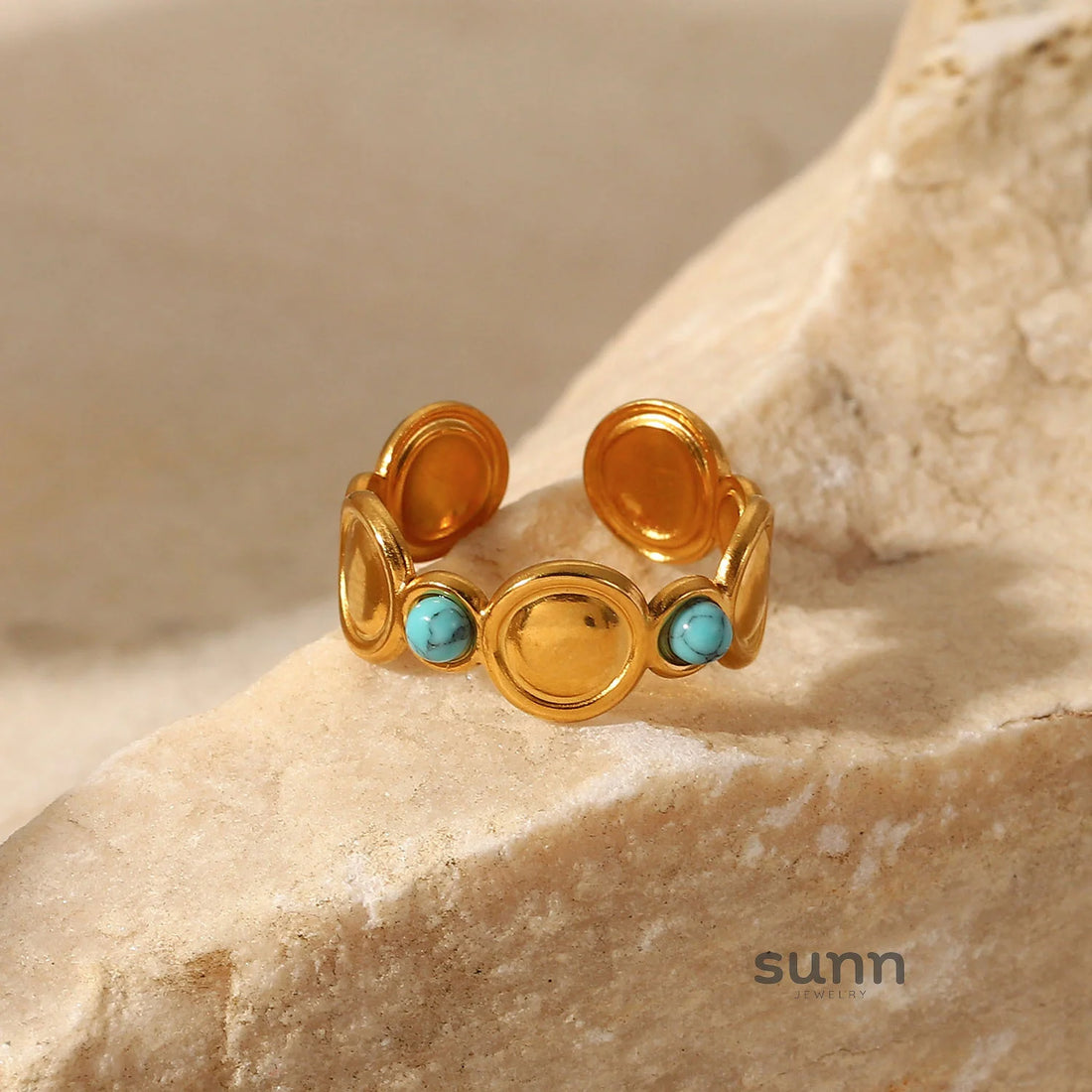 Eleana Turquoise Open Ring