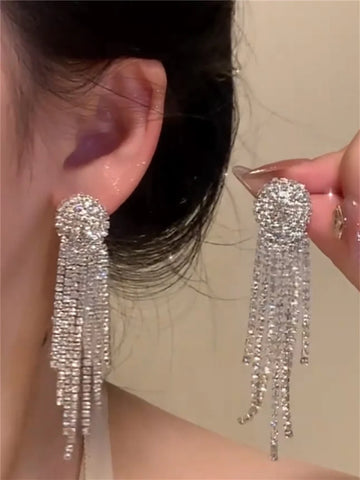 Eleanora Dazzling Tassel Earrings