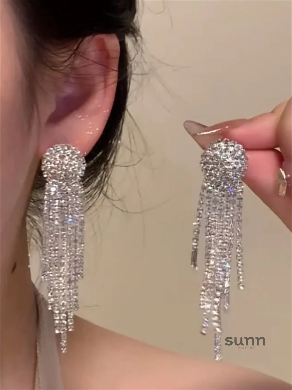 Eleanora Dazzling Tassel Earrings