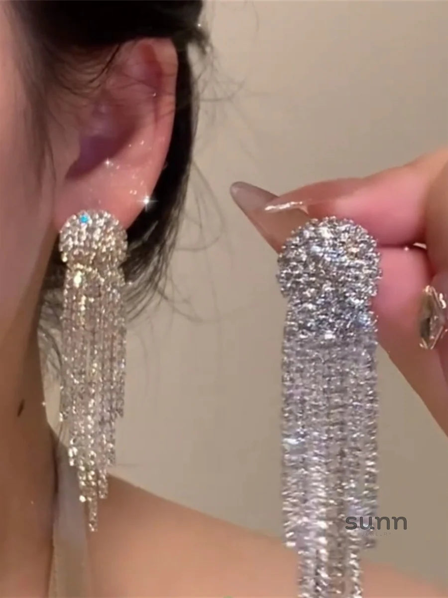 Eleanora Dazzling Tassel Earrings