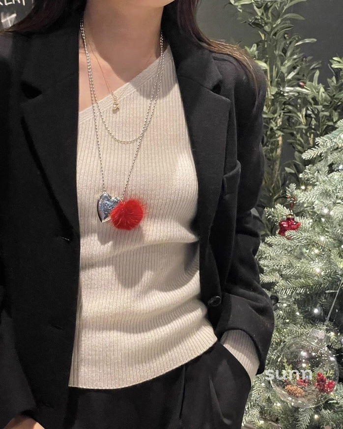Eleen Embossed Heart Necklace [JJ8DC4P2]